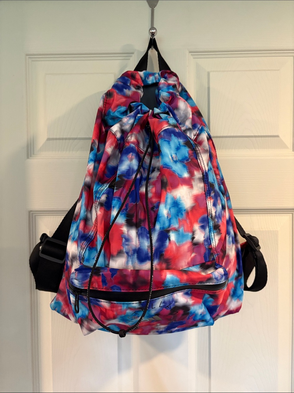 Stella McCartney by Adidas Drawstring Backpack - Blue Red Pink Pattern